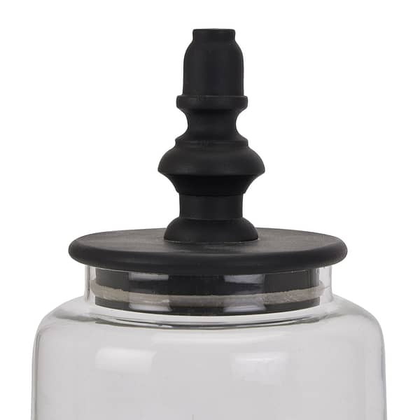 Black Finial Tall Glass Canister 22852 a