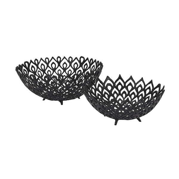 Black Cast Large Lattice Bowl 22864 a