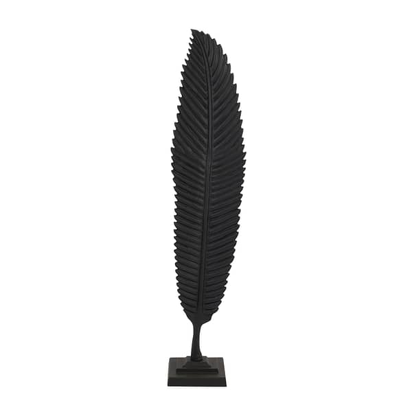 Black Cast Leaf Ornament 22866 1