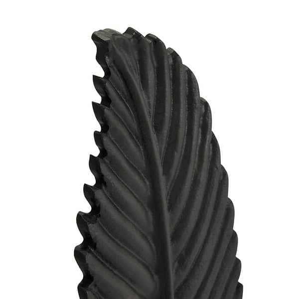 Black Cast Leaf Ornament 22866 a