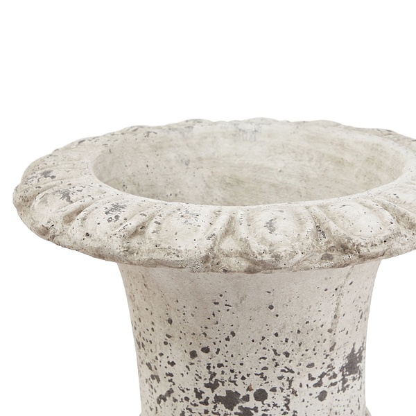 Large Fluted Stone Ceramic Urn 22985 a