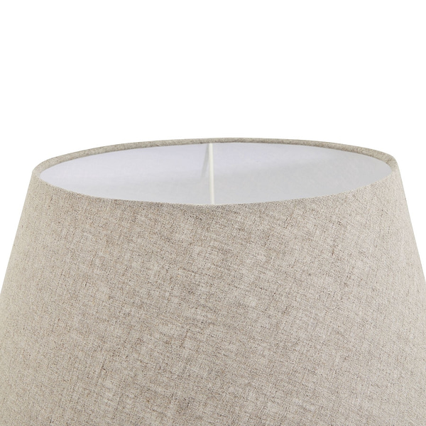 Amalfi Grey Pillar Table Lamp With Linen Shade 23020 b