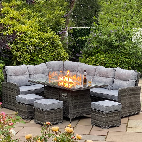 Richmond Casual Sofa Dining Set Firepit - Dark Grey mjt 881 scaled