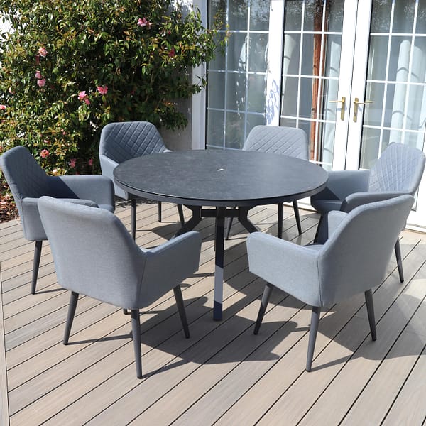 SOHO ROUND 6 SEATER SET - GREY