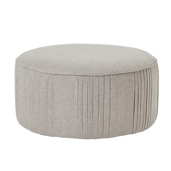 Lily Swivel Ottoman In Oatmeal Twill