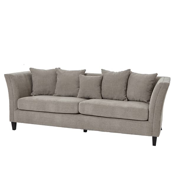 Vesper Taupe Cushion Back Three Seater Sofa 23742