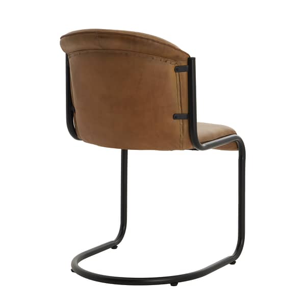 Billy Leather Curved Dining Chair - Image 2