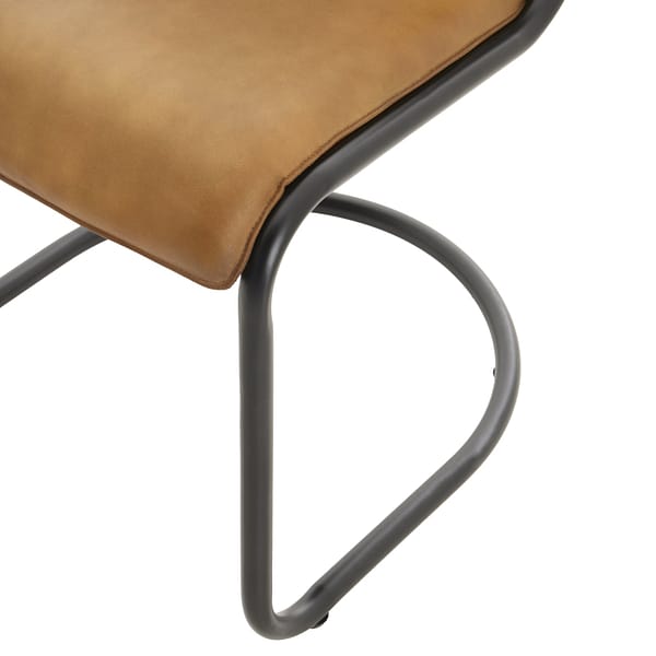 Billy Leather Curved Dining Chair - Image 3