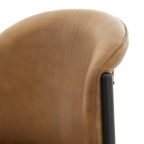 Billy Leather Curved Dining Chair - Image 4